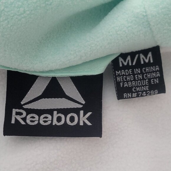 Reebok Mint Metallic Hooded Polar Fleece Lined Track Jacket Windbreaker NEW - Picture 14 of 15